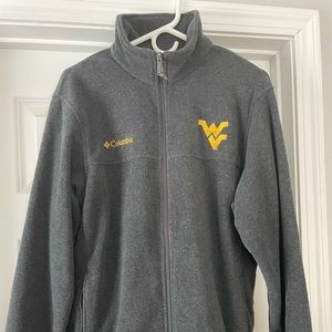 Columbia WVU fleece jacket. Gray. Size medium.